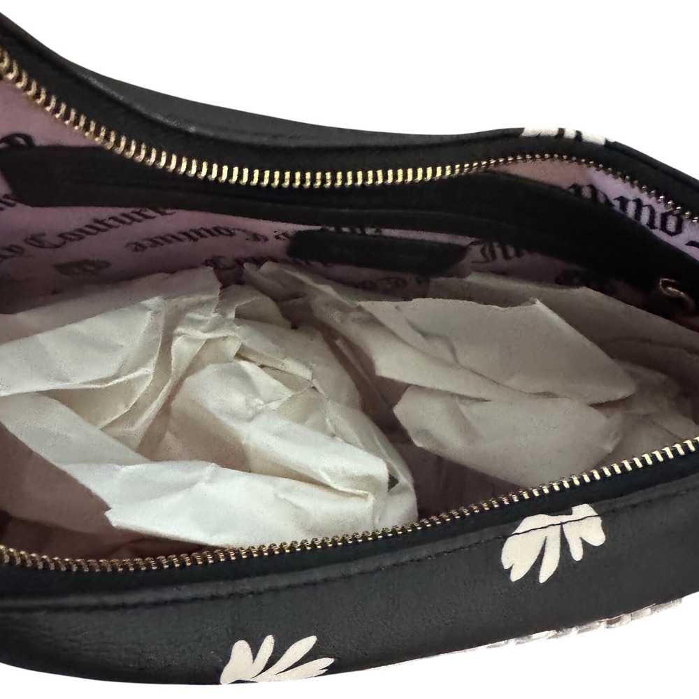 Juicy Couture Daisy for Juicy Hobo Bag black Embroidered Daisy Floral NWT - Picture 4 of 4